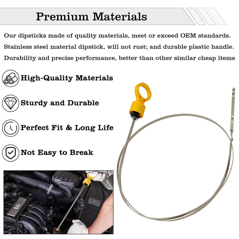 FBLOWMOD 53034117AB Transmission Fluid Dipstick, Compatible with Dodge Ram 2500 3500 6.7L 68RFE 2007-2022, Transmission Fluid Level Indicator, Replace 53034117AA - Image 3